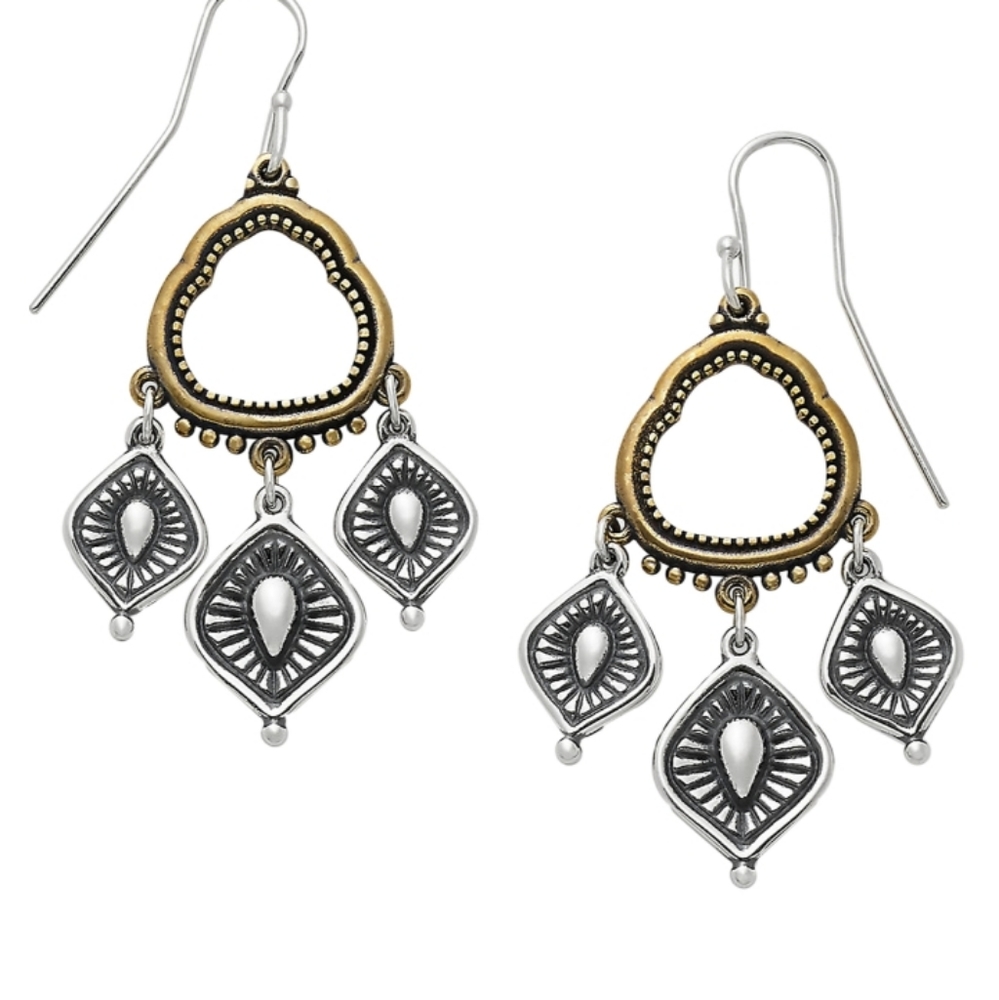 JAMES AVERY AEGEAN BRONZE & STERLING SILVER EAR HOOKS EARRINGS DANGLE RETIRED